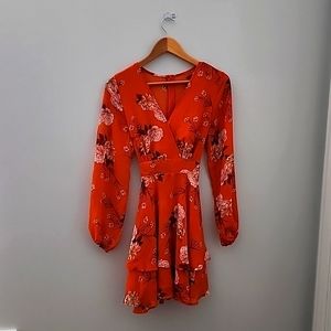 Floral Print long sleeve dress